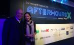 InvestHK's Charles Ng and Ecozine's Nissa Marion at the post-event cocktail